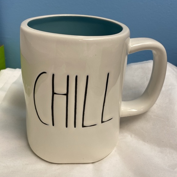 Rae Dunn Artisan Collection by Magenta “Chill” Ceramic White Mug ☕️ - Picture 2 of 12